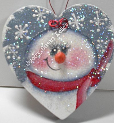 Glitter Heart Snowman ePattern #092003