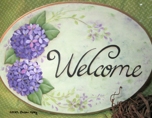 Hydrangea Welcome Plaque ePacket