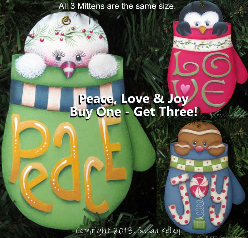 #2013- Peace Mitten Ornament ePattern