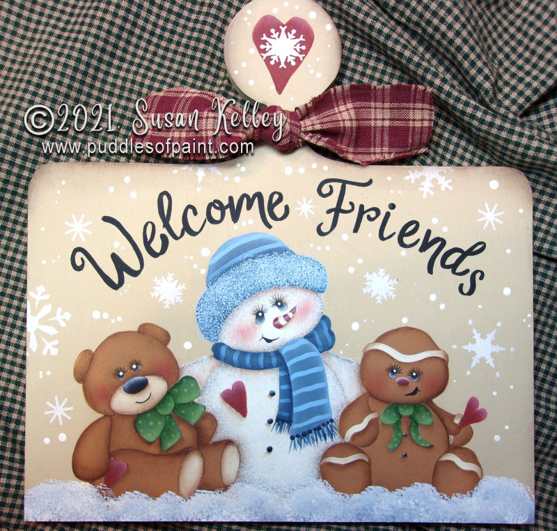 Welcome Friends Winter Plaque ePacket